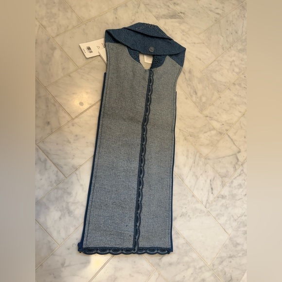 NEW Veronica Beard Denim Greta Eyelet Dickey Insert one size NWT - Picture 8 of 10